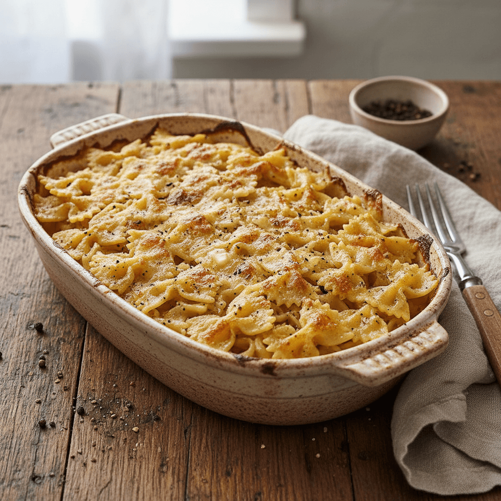 Einfacher Farfalle-Auflauf