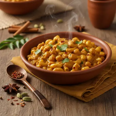 Curry de Pois Chiches aux Coquillettes