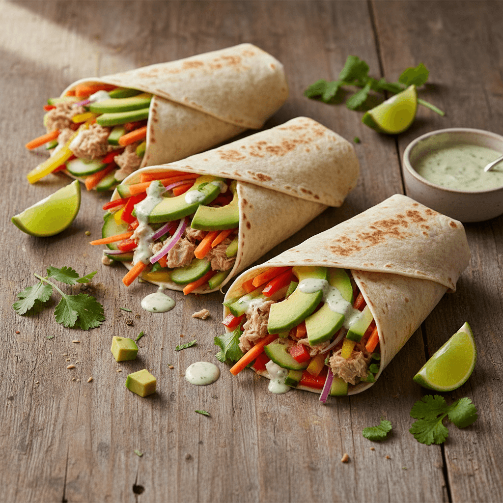 Thunfisch-Gemüse-Wraps