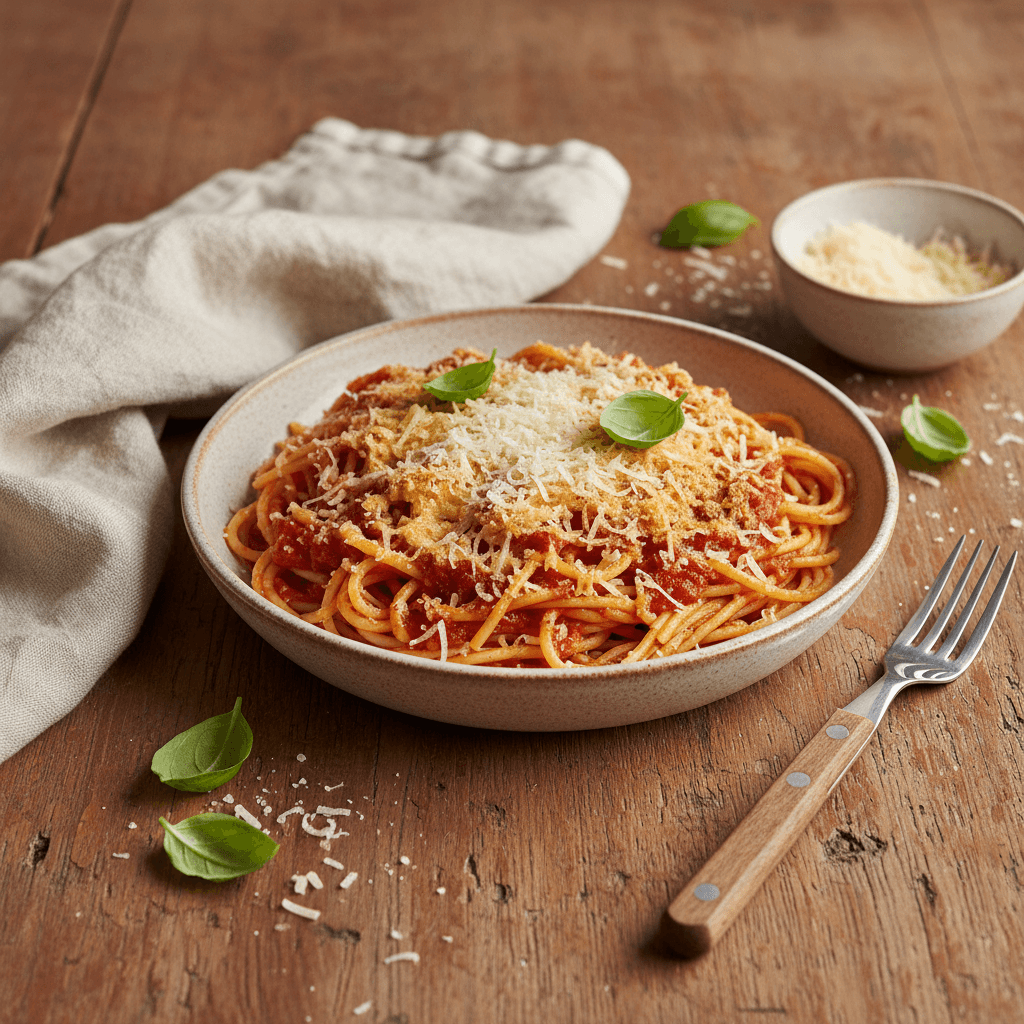 Pâtes à la Tomate et Comté