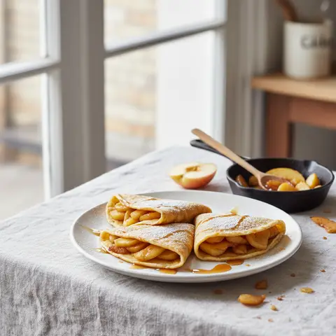 Crêpes Sucrées aux Pommes