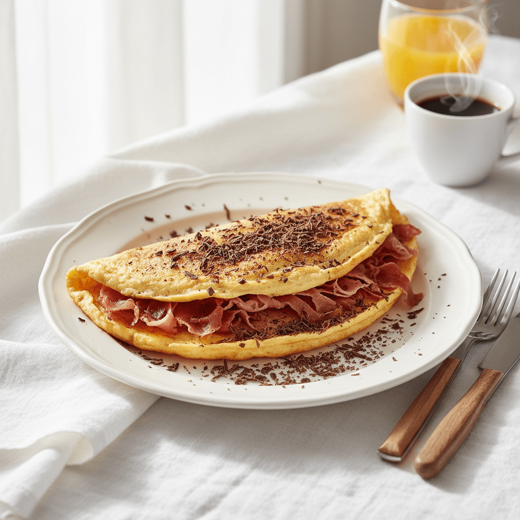 Omelette Jambon-Chocolat (Version Dessert)