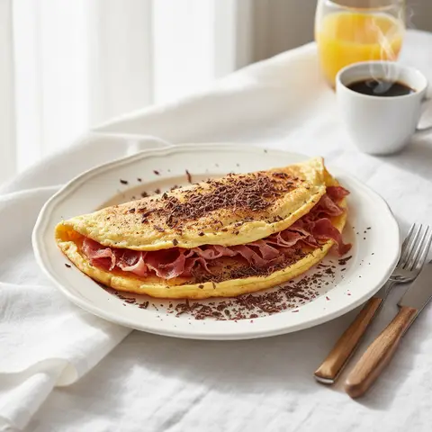 Omelette Jambon-Chocolat (Version Dessert)