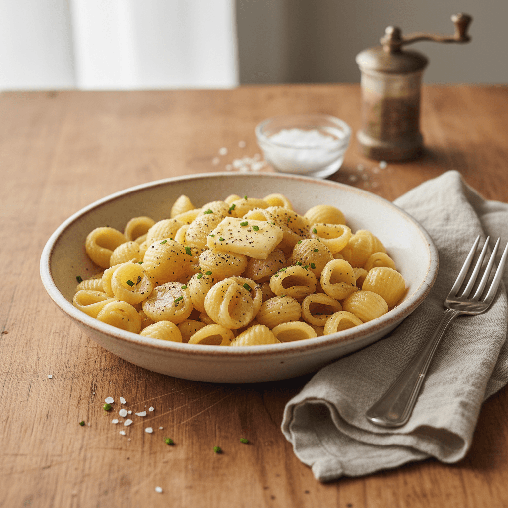 Coquillettes au Beurre et Poivre