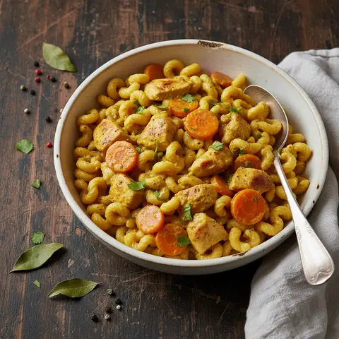 Curry de Poulet Rapide aux Coquillettes