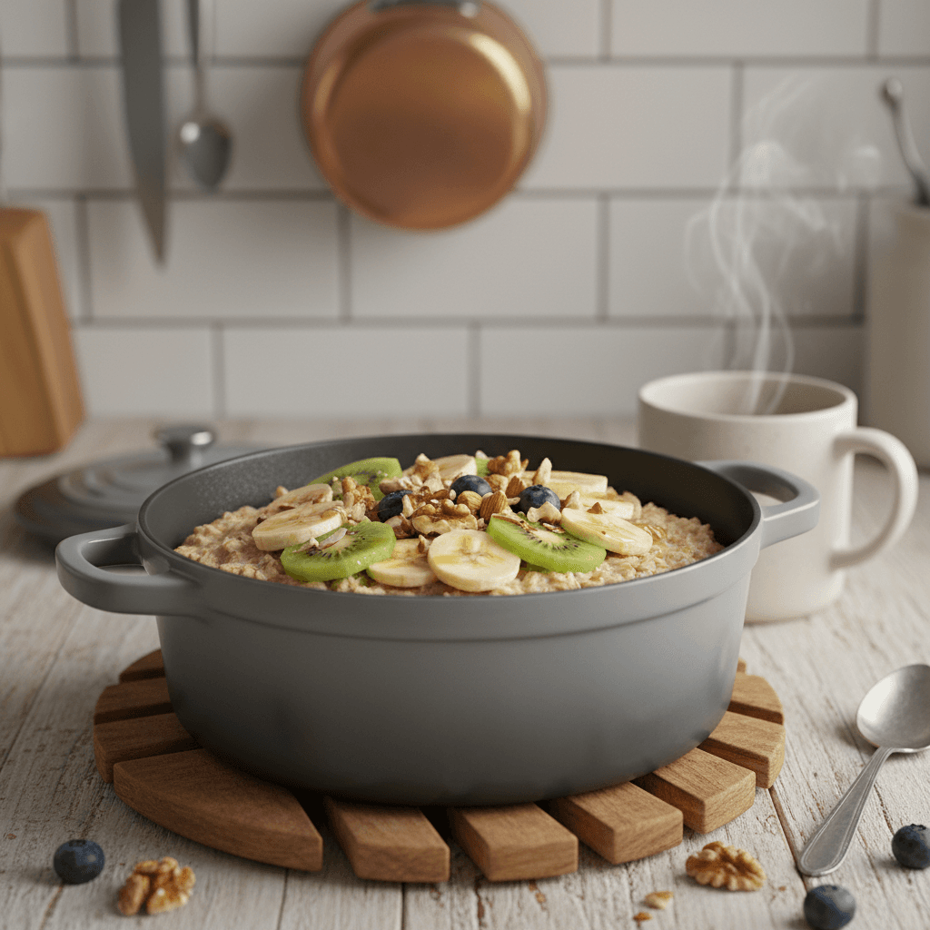 Porridge de Flocons d'Avoine aux Kiwis et Banane