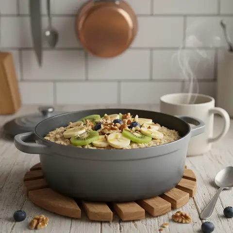 Porridge de Flocons d'Avoine aux Kiwis et Banane