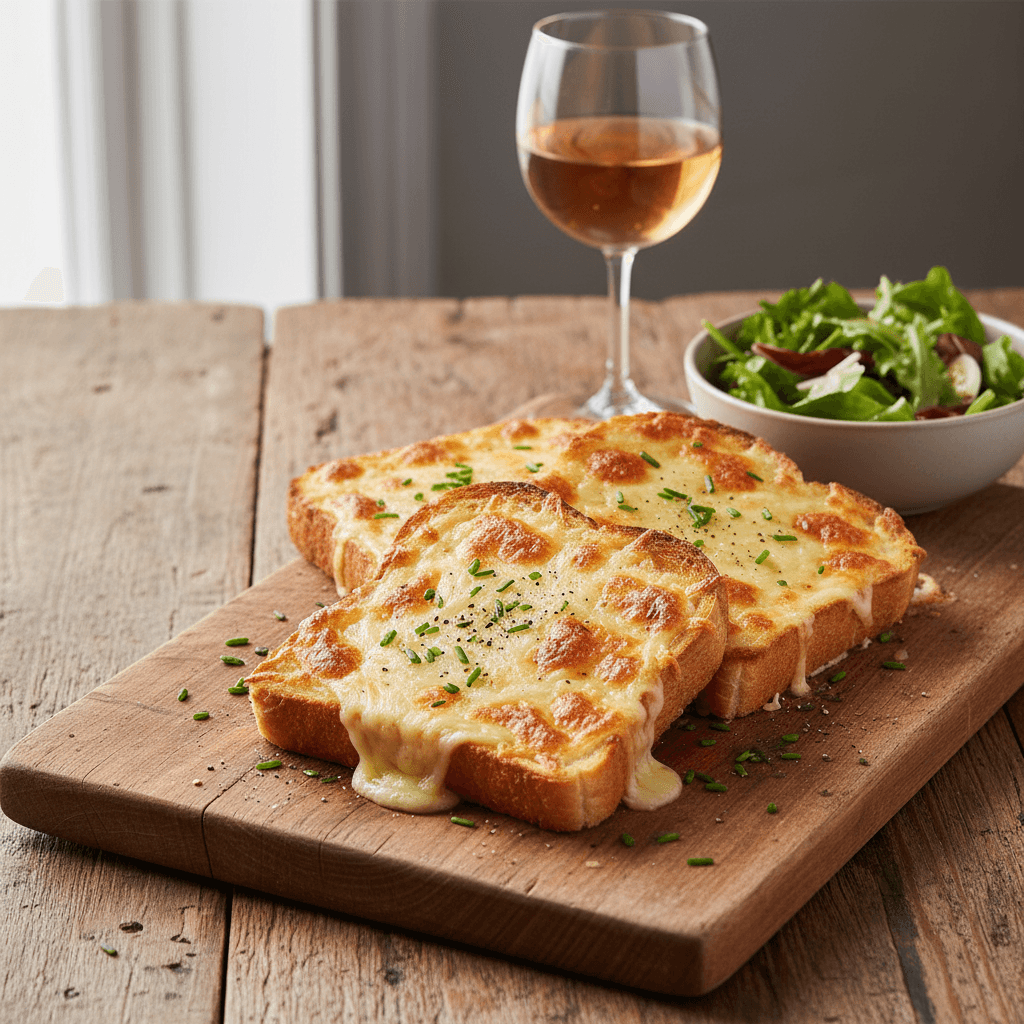 Cheese-Topped Toast Gratin