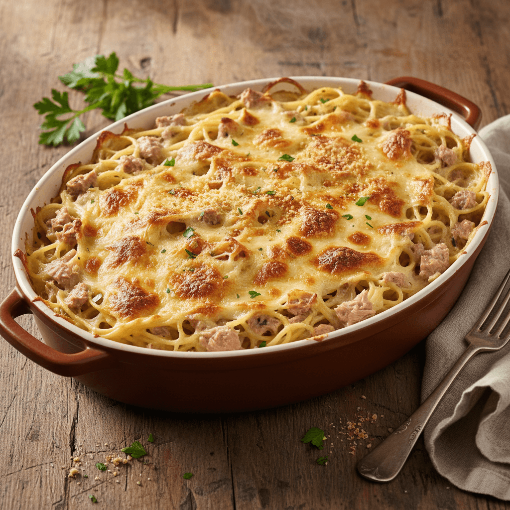Baked Tuna and Cheese Pasta