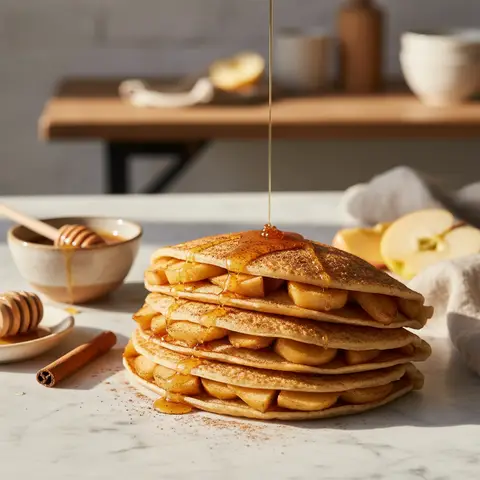 Crêpes Bretonnes aux Pommes Caramélisées et Cannelle