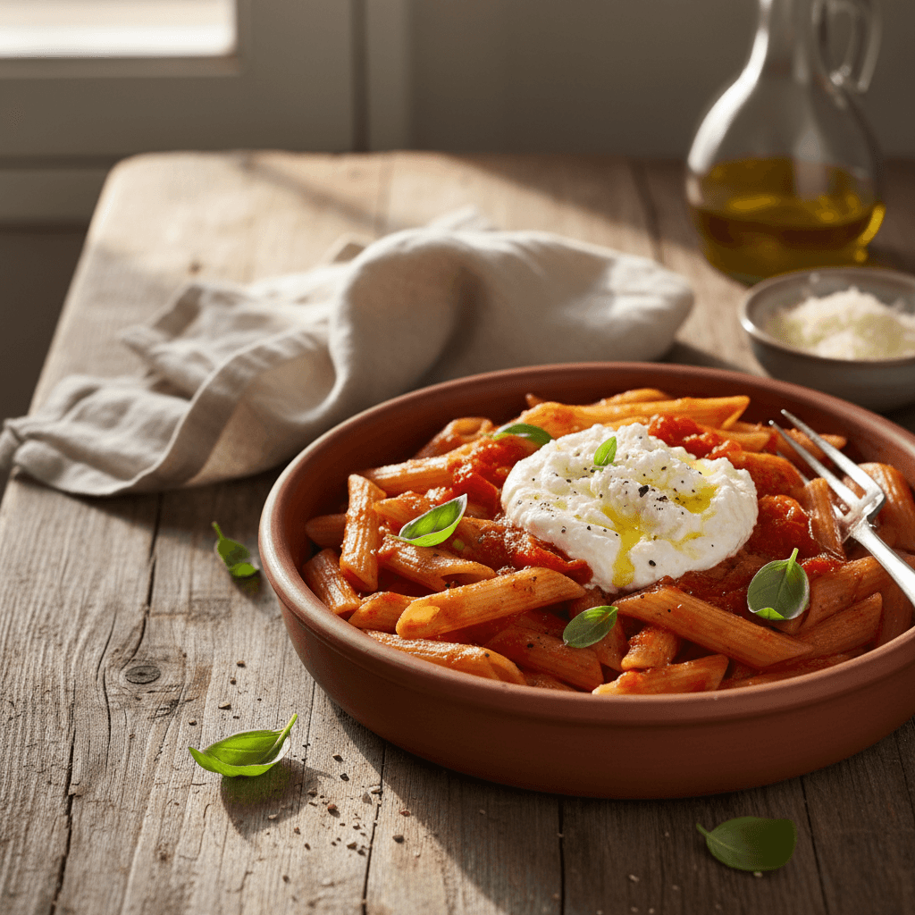 Penne à la Tomate et Ricotta