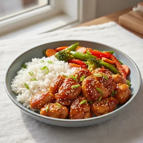 Poulet teriyaki aux légumes