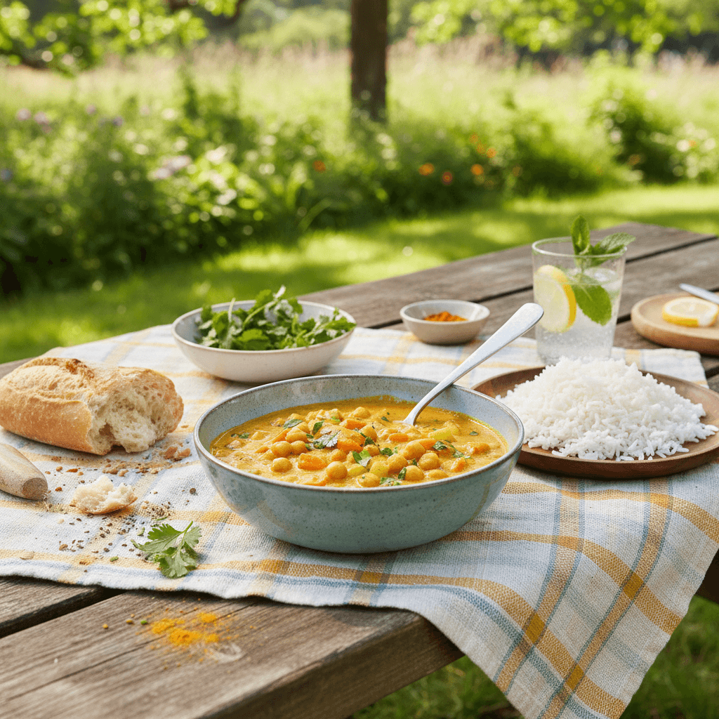 Curry de Carottes et Celeri aux Pois Chiches