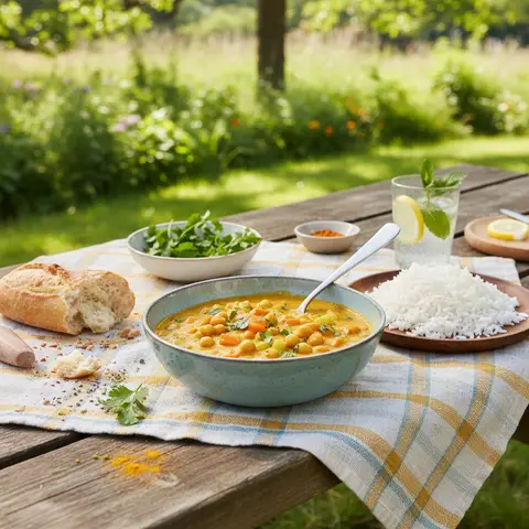 Curry de Carottes et Celeri aux Pois Chiches