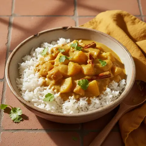 Curry de Pommes et Poires au Lait de Coco