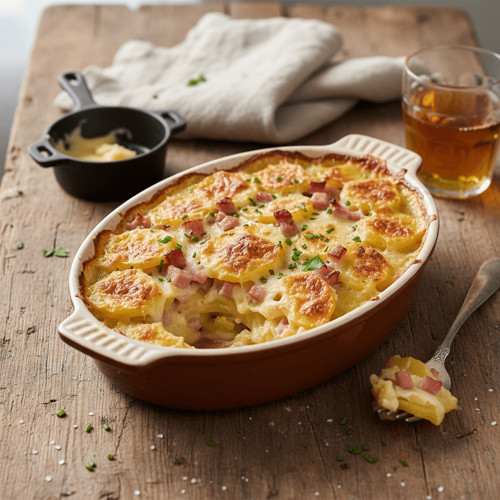 Kartoffel-Schinken-Gratin