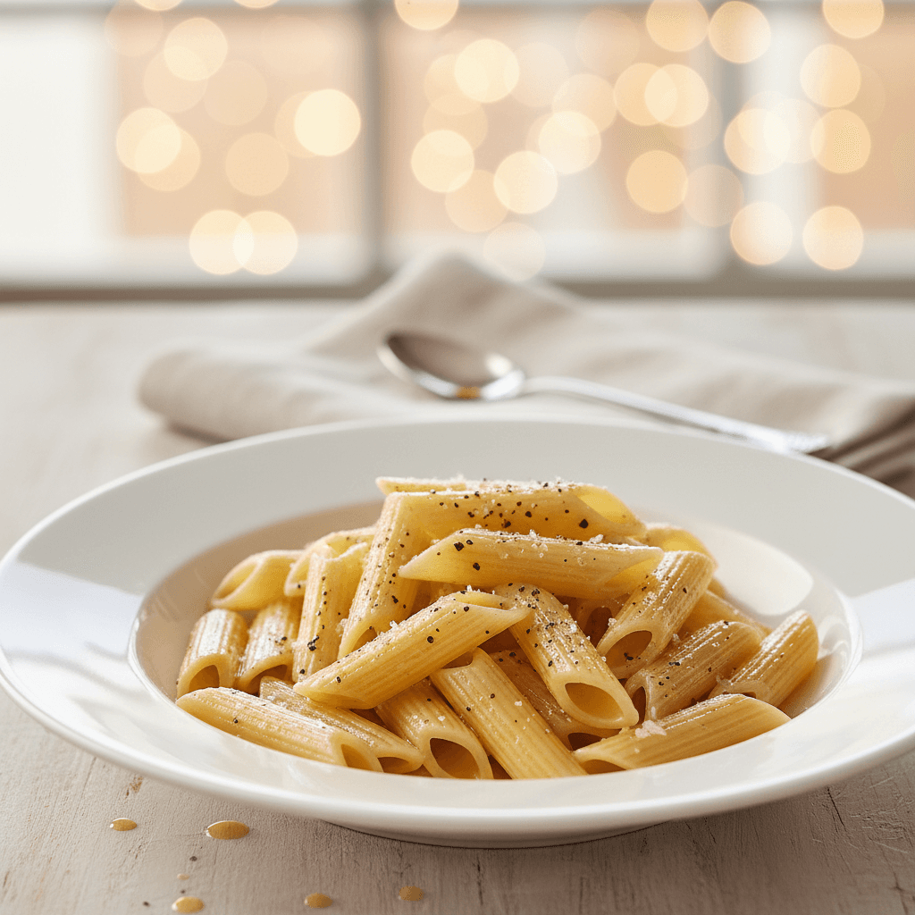 Pâtes au beurre et poivre (Cacio e Pepe version légère)