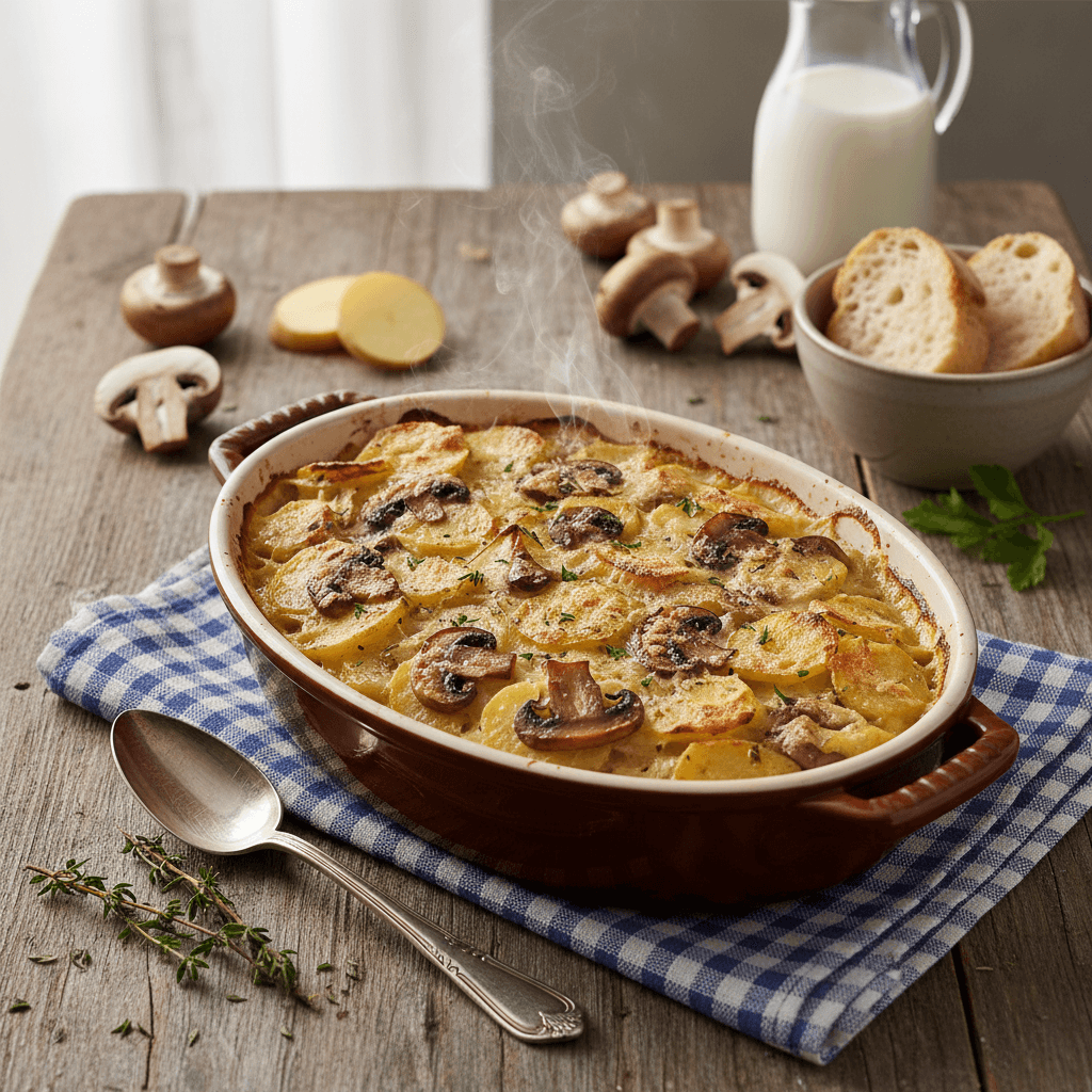 Potato and Mushroom Gratin