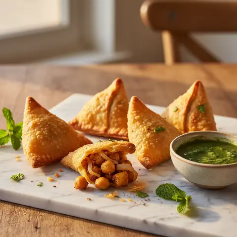 Samossas aux Légumes et Pois Chiches