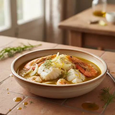 Bouillabaisse légère au fenouil
