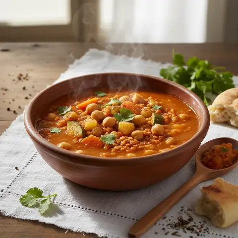 Chorba Algérienne aux Lentilles Corail