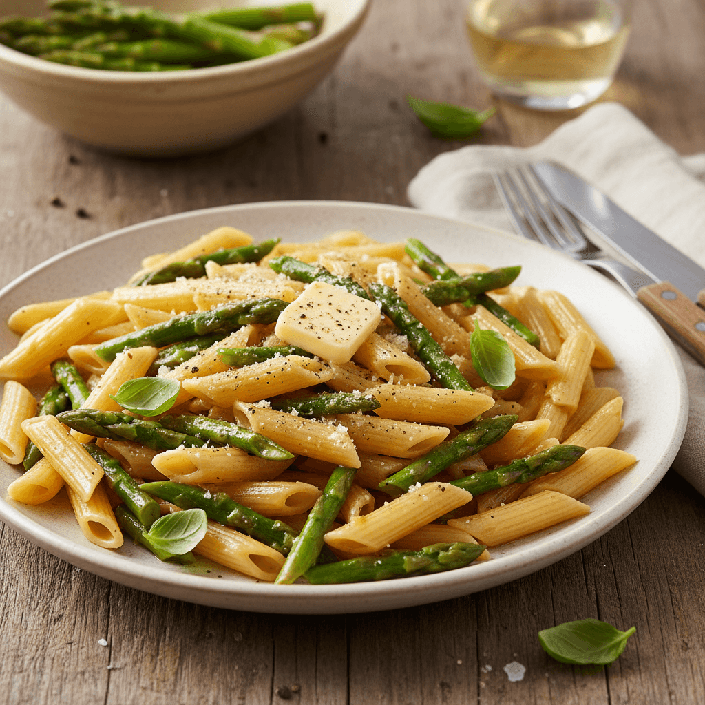 Pâtes aux Asperges et Beurre