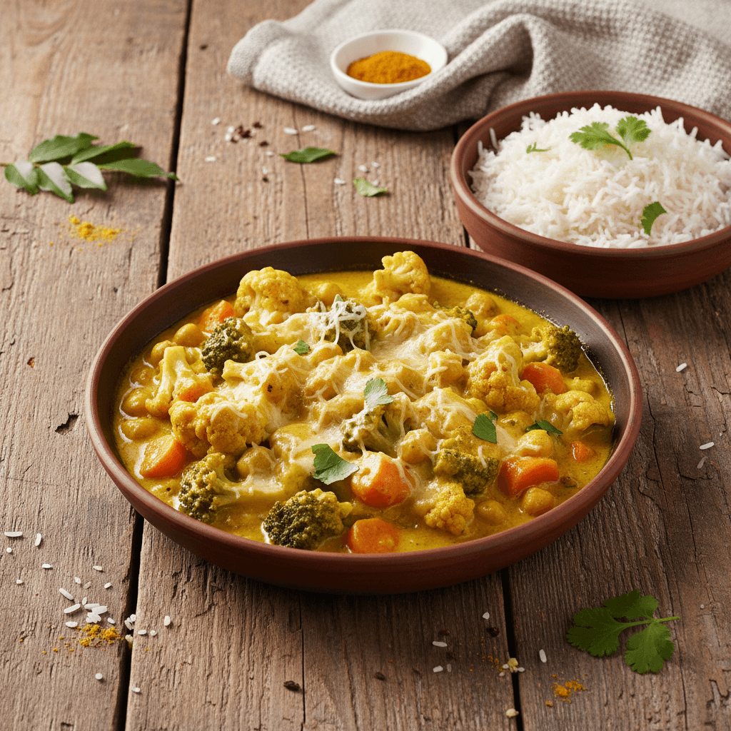 Gemüse-Curry mit Gruyère