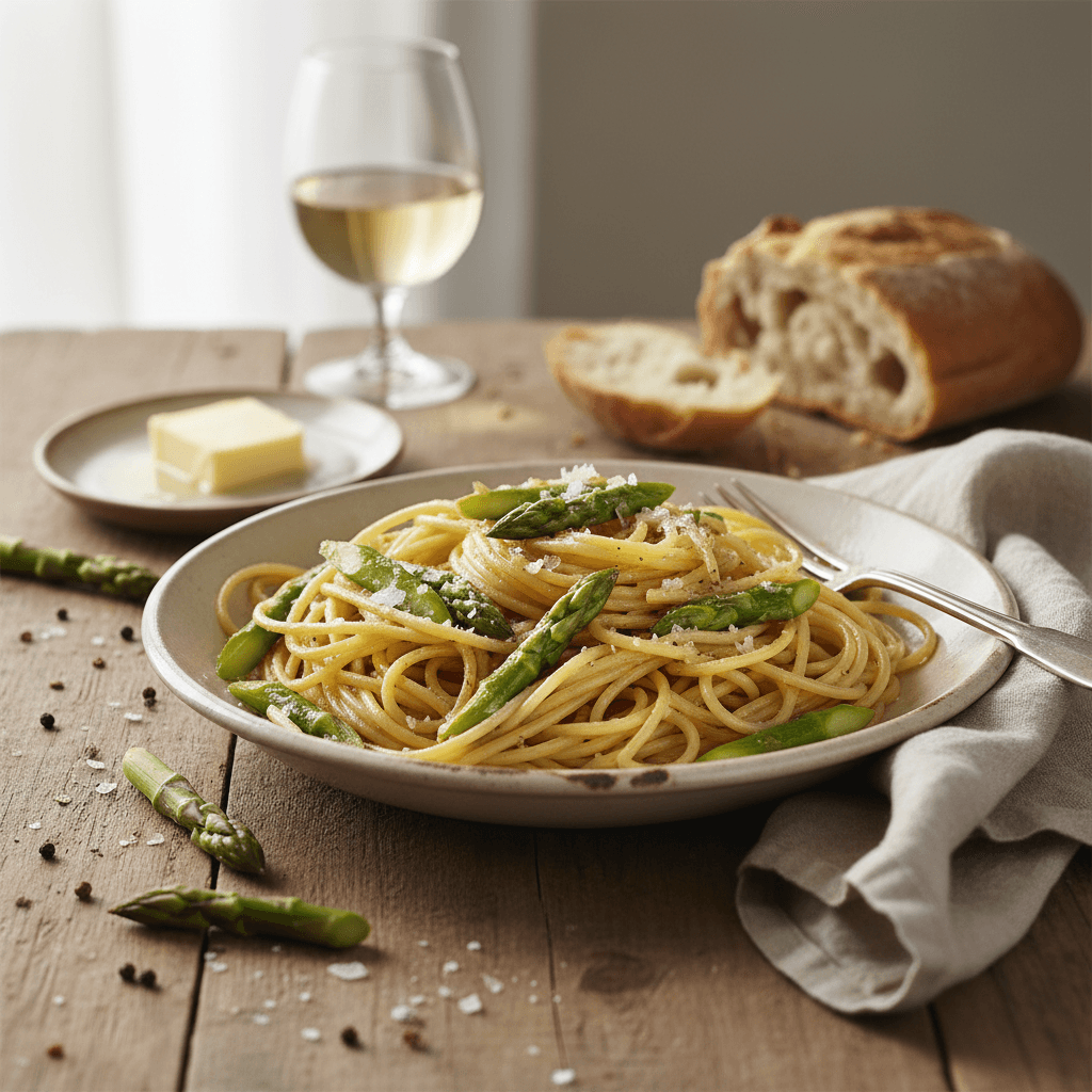 Pâtes aux Asperges et Beurre