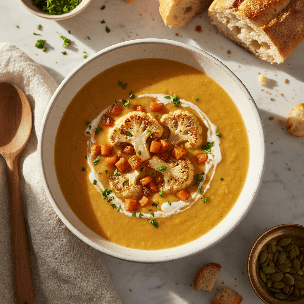 Soupe Crémeuse Chou-Fleur et Carottes