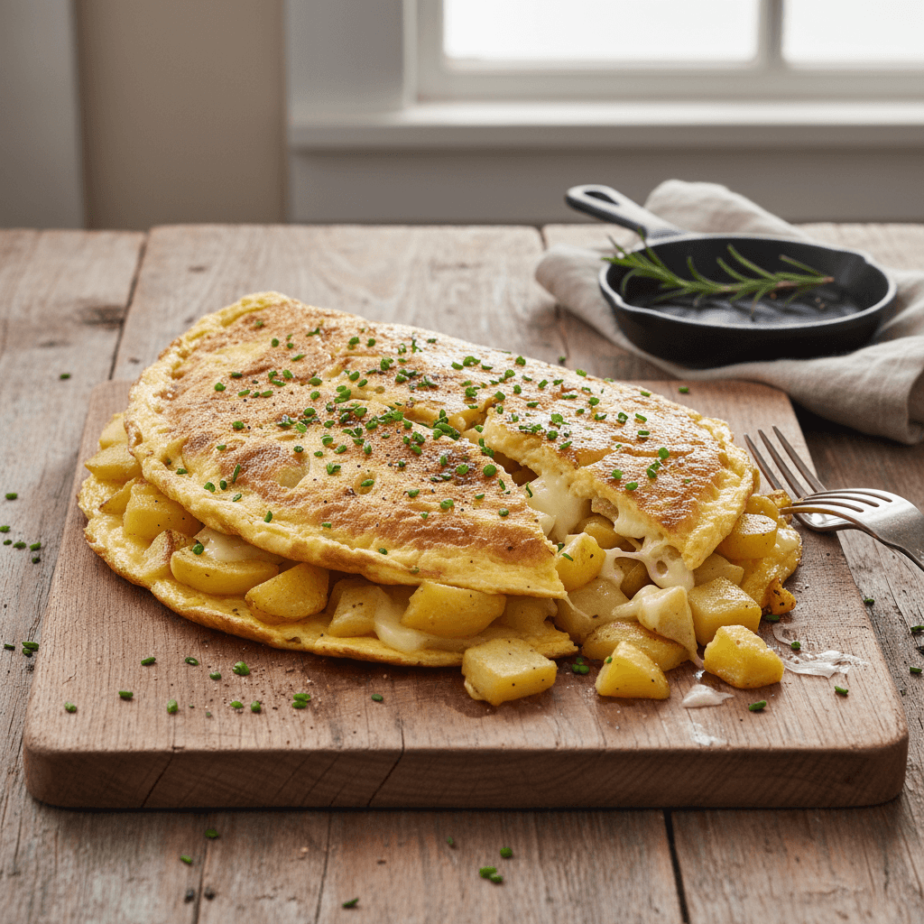 Potato and Cheese Omelette