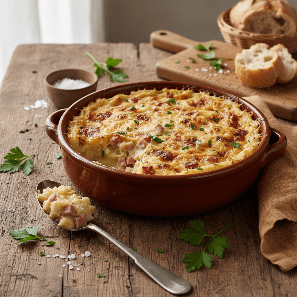 Celery and Ham Gratinéed Purée