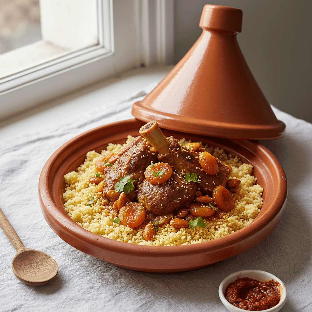 Tajine d'Agneau aux Abricots Secs