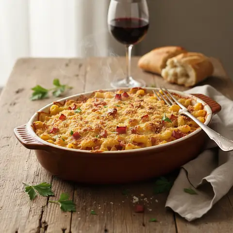 Gratin de Coquillettes au Jambon