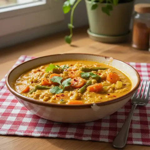 Curry d'Avoine aux Carottes et Céleri