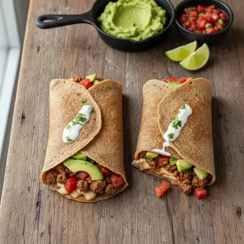 Crêpes Salées Garnies à la Mexicaine