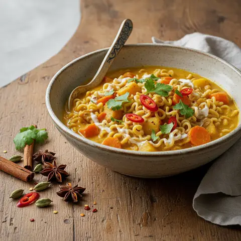 Curry de Légumes aux Pâtes