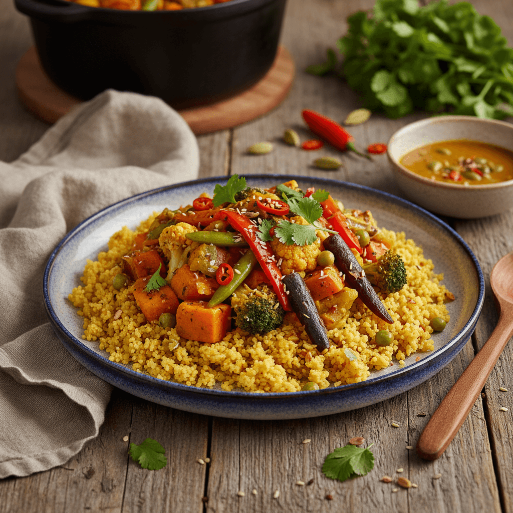 Vegetable Curry with Semolina