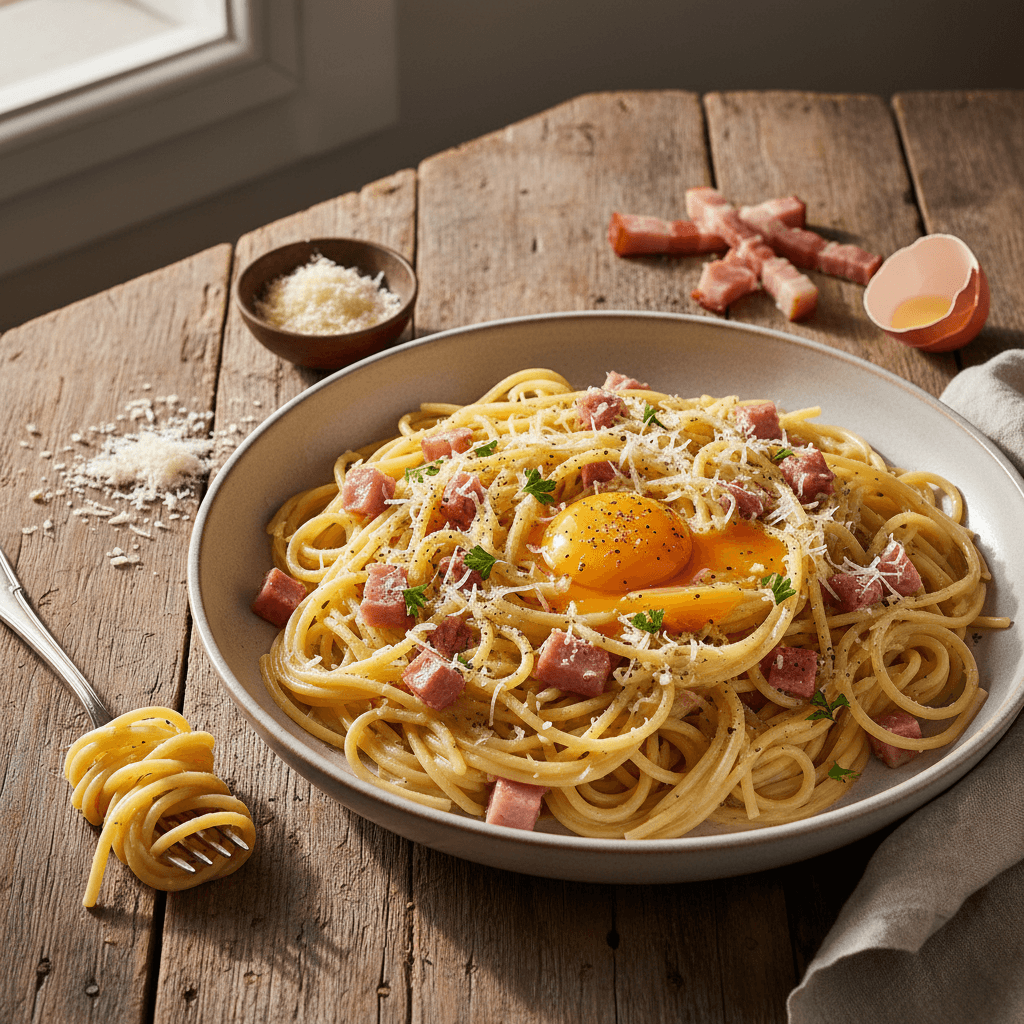 Pâtes Carbonara Simple