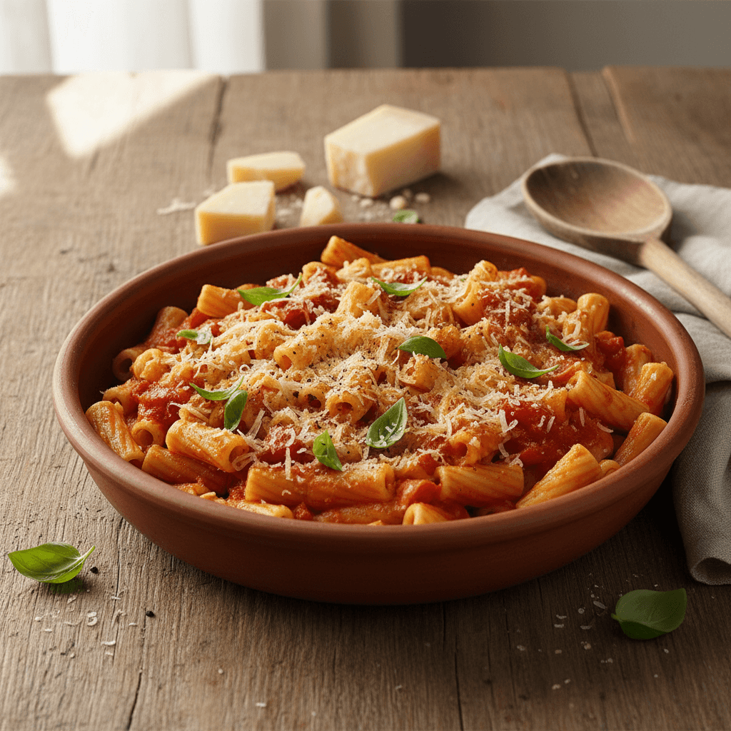 Pâtes à la Tomate et Comté