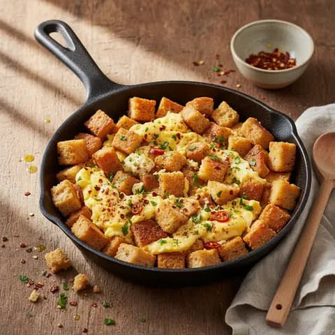Migas Espagnoles (Pain Sauté aux Œufs)