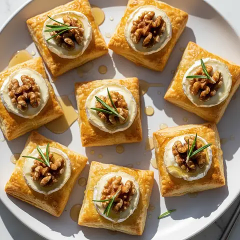 Feuilletés chèvre & noix miel romarin