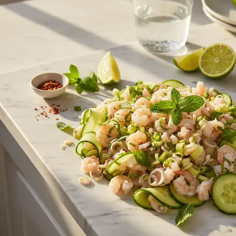 Tartare de crevettes à la thaïe