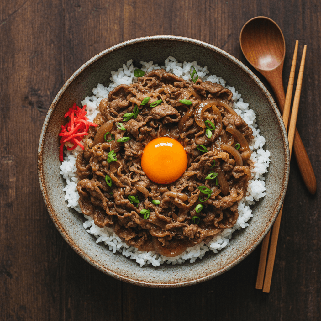 Donburi au Boeuf et Œuf (Gyudon)