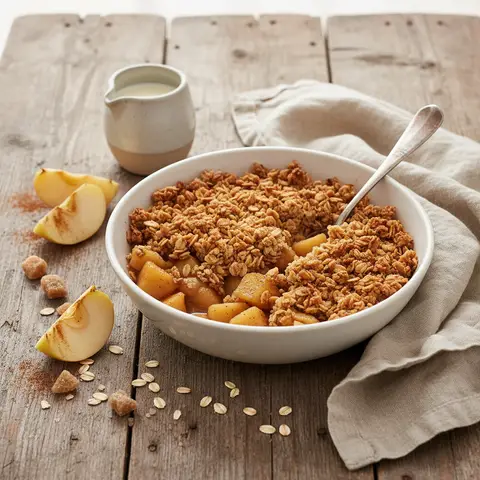 Crumble aux Pommes et Flocons d'Avoine