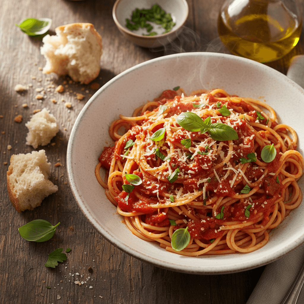 Spaghetti with Tomato and Herbs