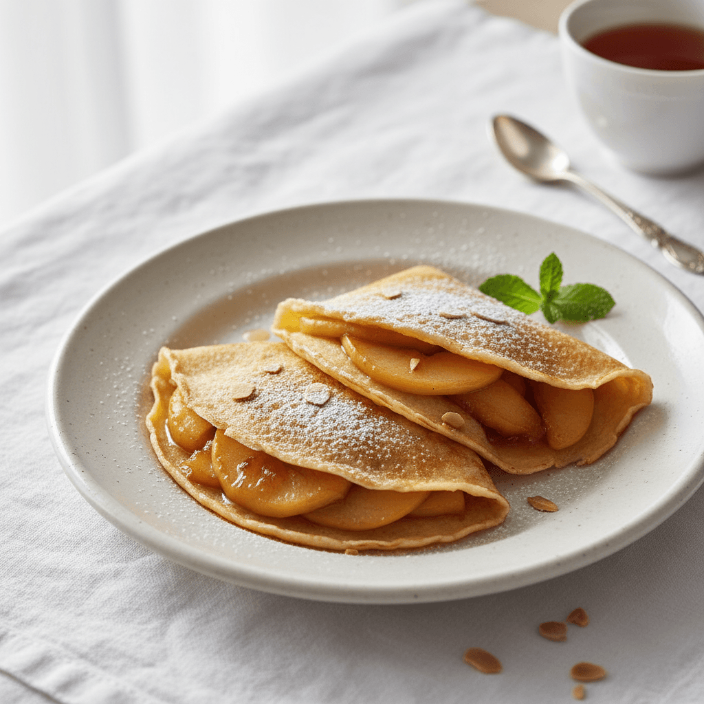 Crêpes Bretonnes Sucrées aux Pommes