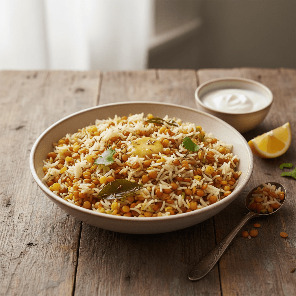 Reis mit Linsen (vereinfachtes Kitchari)