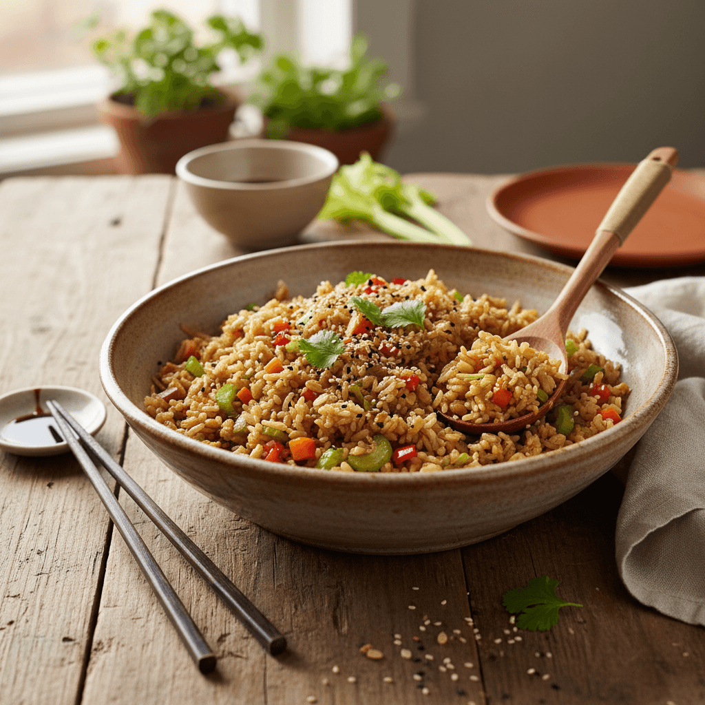 Riz Sauté aux Flocons et Céleri