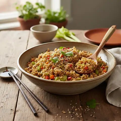 Riz Sauté aux Flocons et Céleri