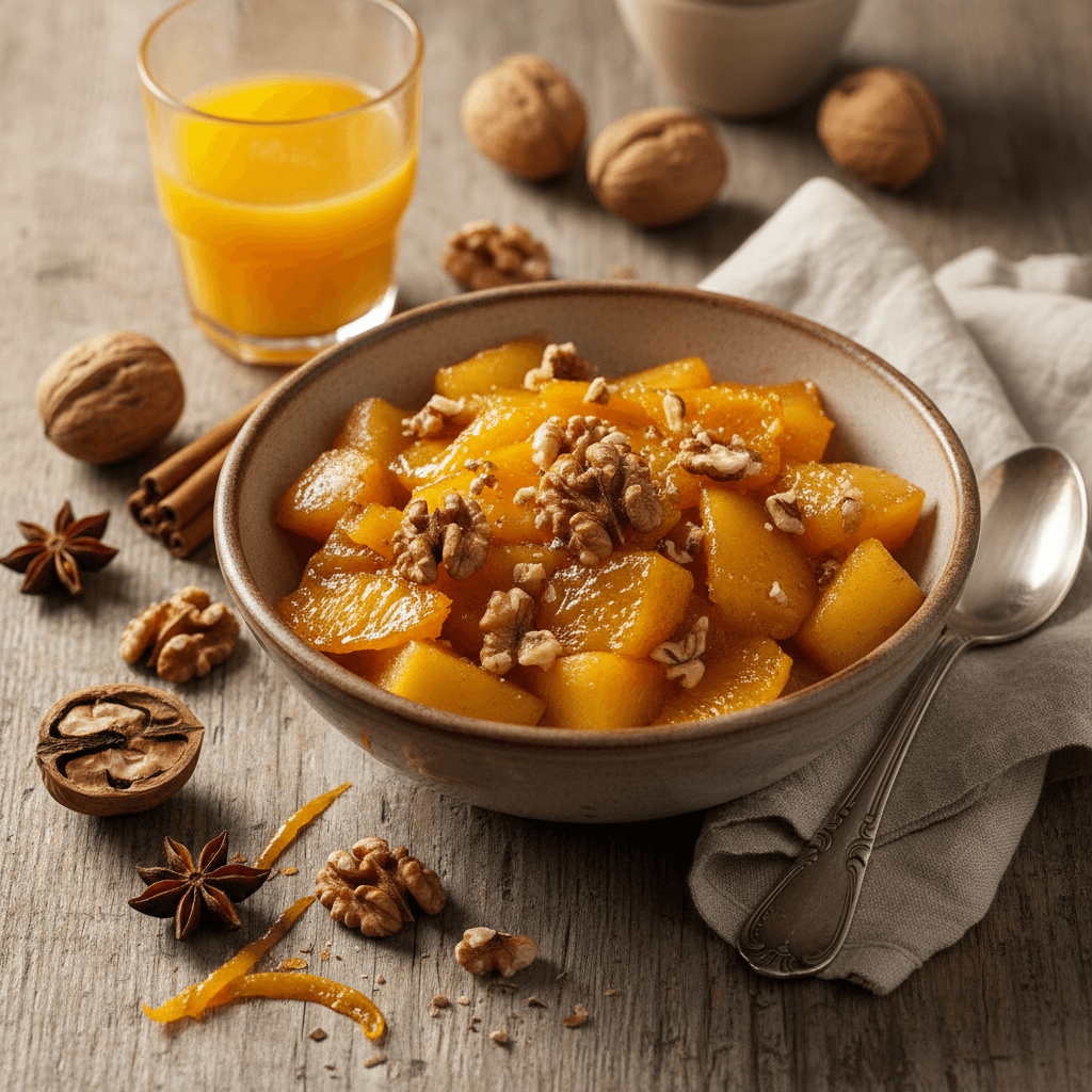 Orange and Apple Compote with Walnuts